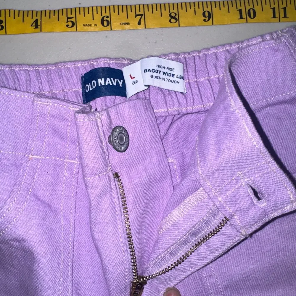 Old Navy Denim Jeans Girl 10 Hi Rise Baggy Everyday Casual Playwear School Basic